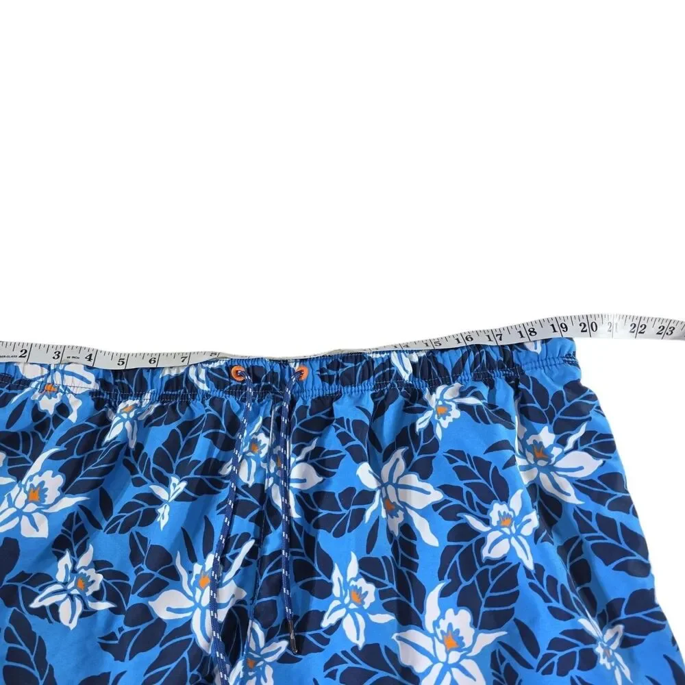 Tommy Bahama Relax Mens XXL Swim Trunks Blue Floral Board Shorts Cargo Pocket EC